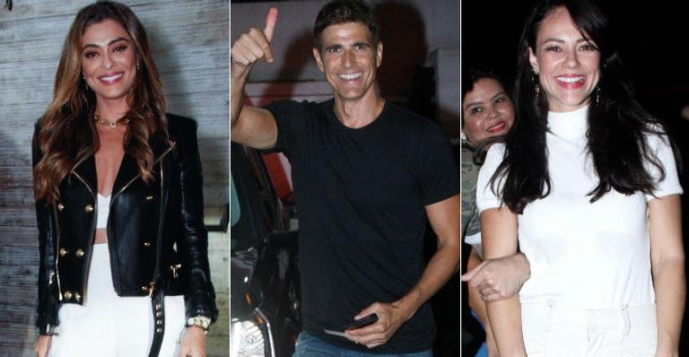Elenco de ‘A Dona do Pedaço’ se reúne para assistir ao primeiro capítulo da novela
