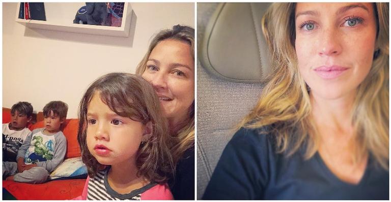 Quase um mês longe dos filhos, Luana Piovani volta para Portugal e agradece: ”Rodeada de amor”