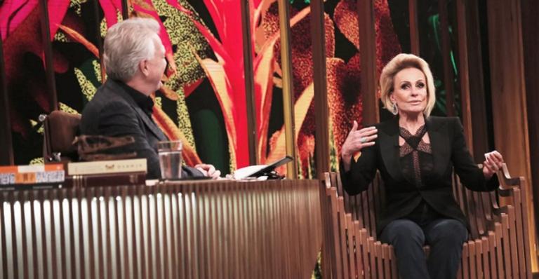 Ana Maria Braga não segura as lágrimas durante entrevista com Pedro Bial