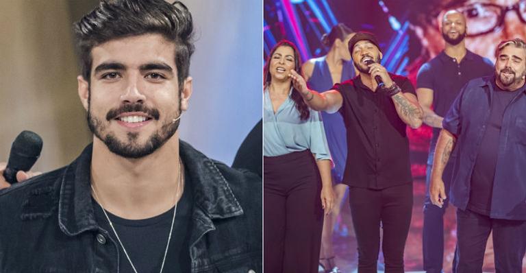 Caio Castro é surpreendido por Belo durante o ‘Tamanho Família’