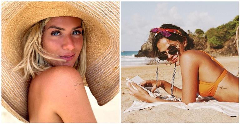 Em Noronha, Giovanna Ewbank posa para foto inusitada e brinca: ”Marquezine-se”