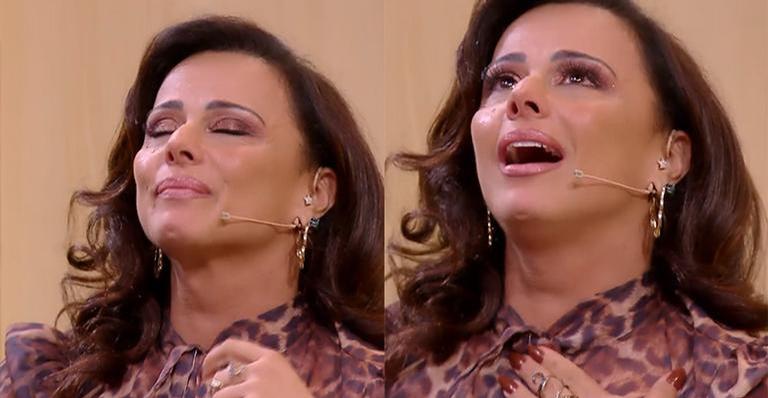 Viviane Araújo não aguenta a emoção e chora de saudade do pai no ”Tamanho Família”