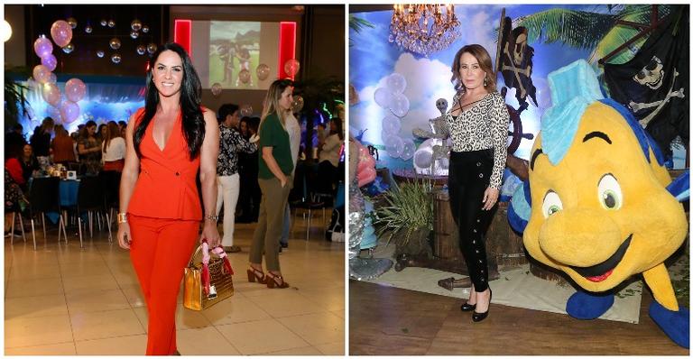 Decotadíssimas, Zilu Godoi e Graciele Lacerda se encontram em evento familiar