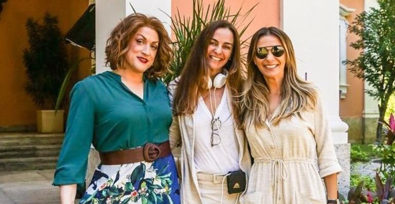 Mônica Martelli marca presença no primeiro dia de gravação do filme ‘Minha Mãe é Uma Peça 3’