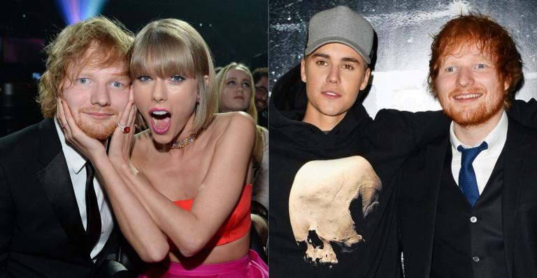 Ed Sheeran se pronuncia sobre polêmica entre seus amigos Taylor Swift, Justin Bieber e Scooter Braun