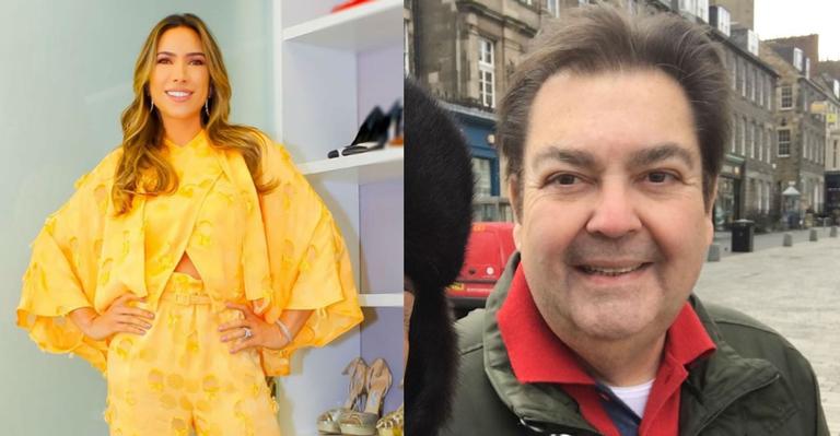 Patrícia Abravanel aparece ao lado de Faustão em encontro inusitado