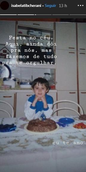 No dia em que completaria 23 anos, Rafael Miguel ganha emocionante homenagem da irmã e da namorada