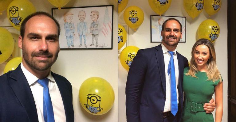 Eduardo Bolsonaro ganha festa de aniversário com o tema ‘Minions’