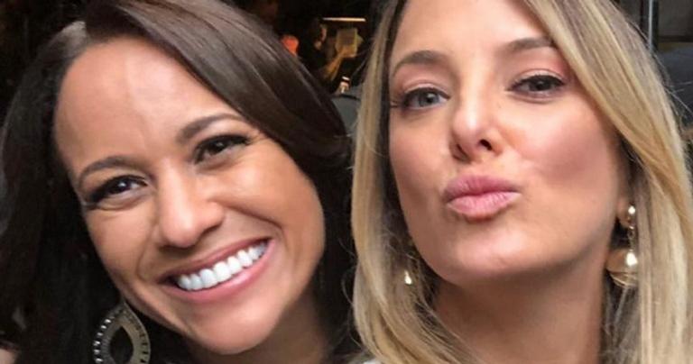 Renata Alves faz visita na maternidade e posa com Ticiane Pinheiro: ”Disposição e felicidade”