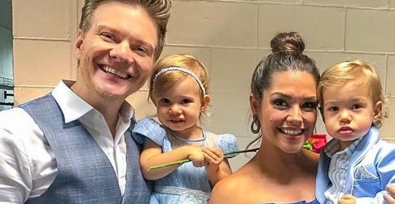 Tatá Fersoza explode o fofurômetro ao mostrar reação dos filhos vendo o papai, Michel Teló, na TV