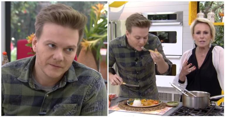 No Mais Você, Michel Teló prova comida inusitada e fica em saia justa: ”Não deu certo”
