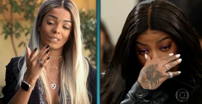 Ludmilla chora no palco do ‘Domingão’ ao receber declaração da namorada, Brunna Gonçalves