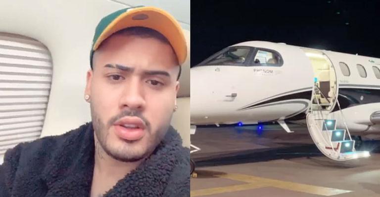 Kevinho ostenta jatinho de luxo na web: ”Deus no comando”