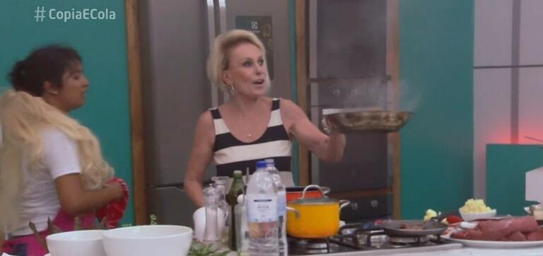 Fogo na panela! Cozinheira do ‘Mais Você’ dança É o Tchan e deixa pequeno incêndio acontecer
