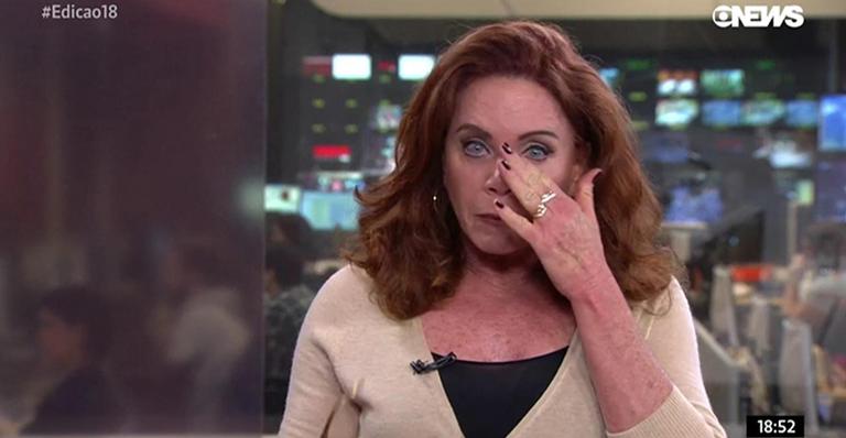 Apresentadora da Globo chora ao anunciar tragédia no Rio de Janeiro
