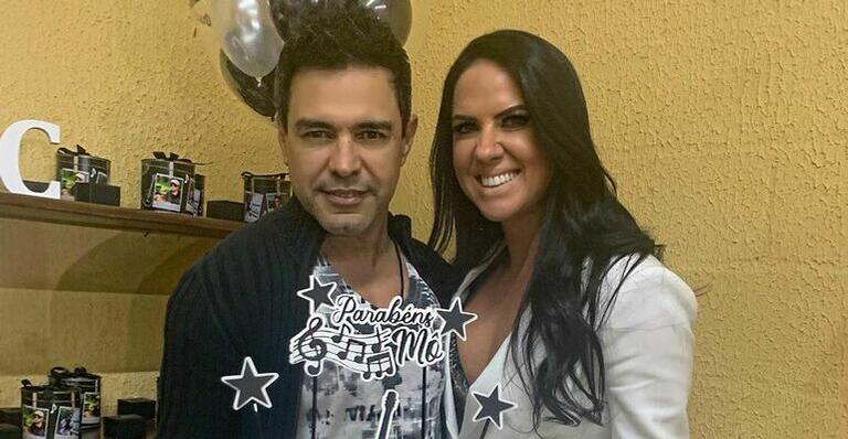 Graciele Lacerda mostra detalhes da comemoração de aniversário de Zezé Di Camargo