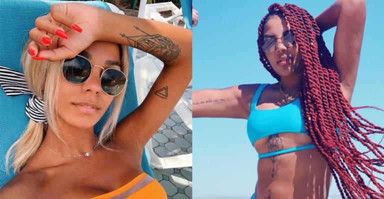 Ludmilla e namorada combinam biquínis e esquentam o clima na web