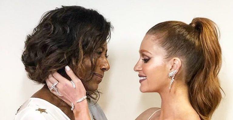 Gloria Maria surge elegante em lançamento e se declara para Marina Ruy Barbosa: ”Te amo”