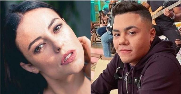 Admirador assumido, Felipe Araújo tem encontro com Paolla Oliveira: ”Linda”