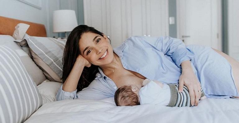 Sabrina Petraglia exibe seu filho de 4 meses, Gael