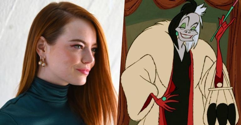 Emma Stone aparece ruiva como personagem Cruella De Vil