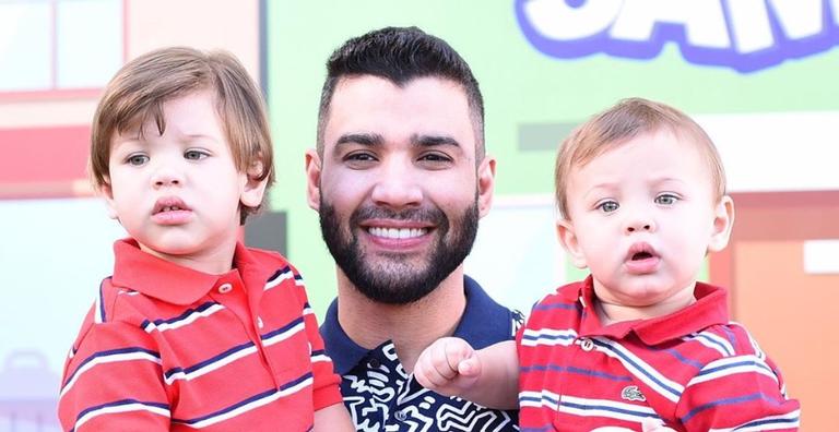 Em vídeo fofo, Gusttavo Lima agradece mensagens de aniversário ao lado do filho Gabriel