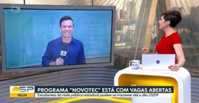 Saia justa: repórter do ‘Bom Dia SP’ comete erro de grafia e apresentadora tenta alertá-lo