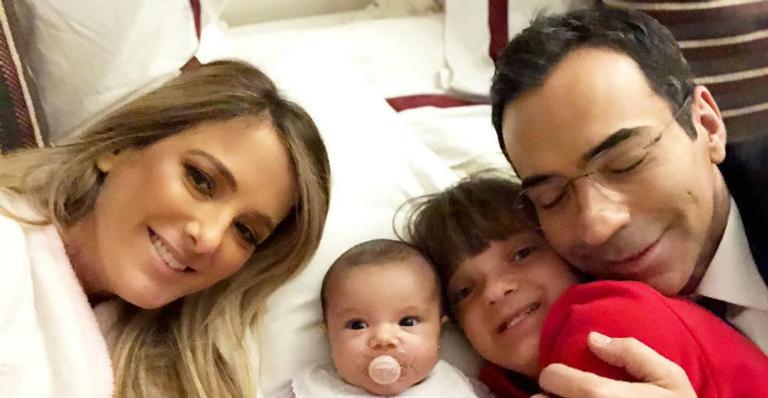 Ticiane Pinheiro fala sobre a relação das filhas, Rafaella e Manuella, e elogia Cesar Tralli
