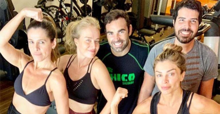 Time de globais pegam pesado no treino em dia de academia no Rio