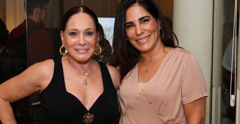 Glória Pires se derrete por Susana Vieira em festa de lançamento da novela ‘Éramos Seis’
