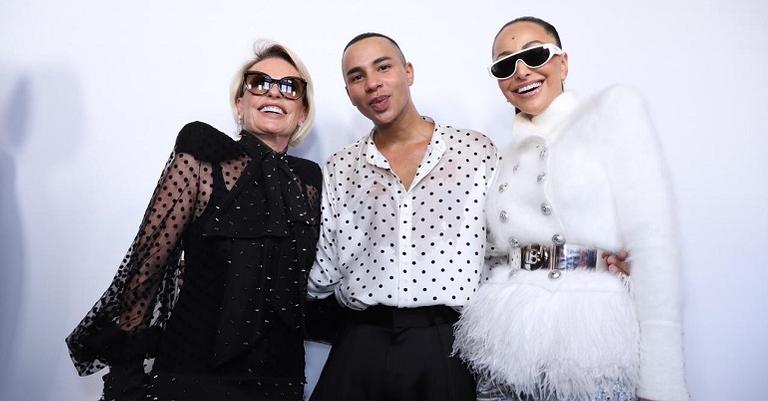Na companhia de Sabrina Sato, Ana Maria Braga esbanja elegância em desfile de moda em Paris