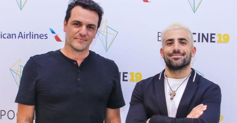 Rodrigo Lombardi e Kaysar apresentam filme juntos em feira de cinema