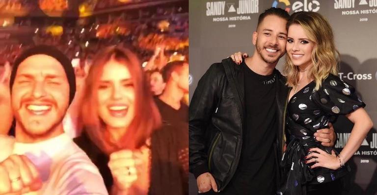 Em Nova York, Klebber Toledo e Camila Queiroz curtem show de Sandy & Junior
