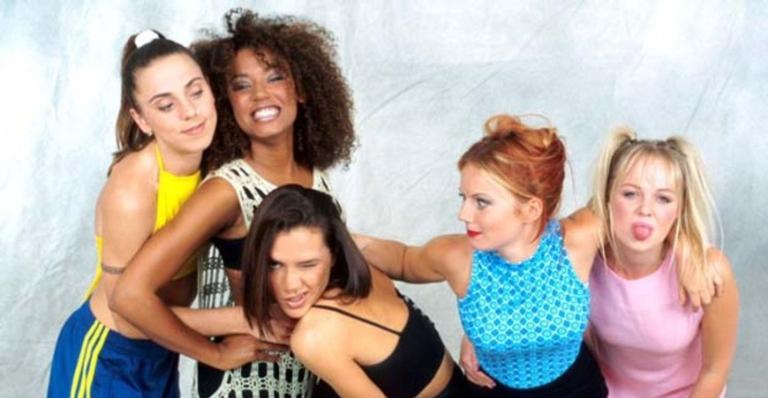 Spice Girls durante a sessão de fotos do ''Spice World'' em 1997