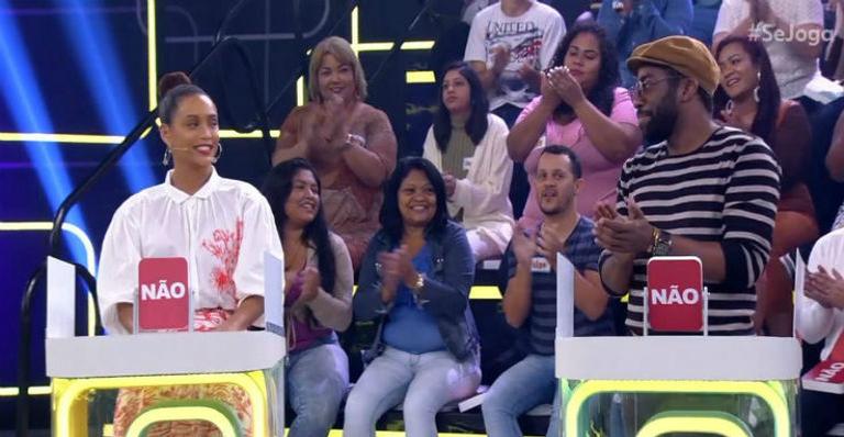 Taís Araújo e Lázaro Ramos discordam ao vivo e chamam atenção no ”Se Joga”