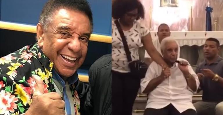 Após AVC, Agnaldo Timóteo comemora 83 anos cantando em igreja ao lado da família no Rio de Janeiro
