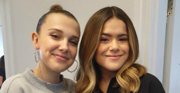 Maisa silva relembra encontro com atriz de Stranger Things e diverte fãs com clique engraçado