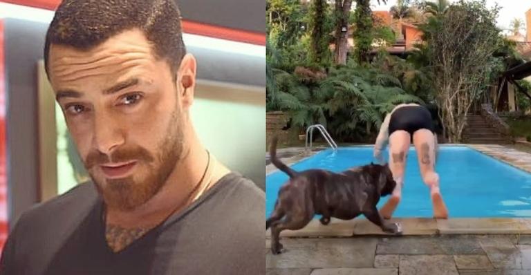 Felipe Titto é mordido pelo próprio cachorro e precisa levar 15 pontos na perna
