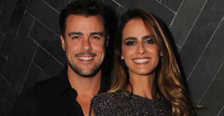 Joaquim Lopes dá beijaço de cinema na noiva, Marcella Fogaça