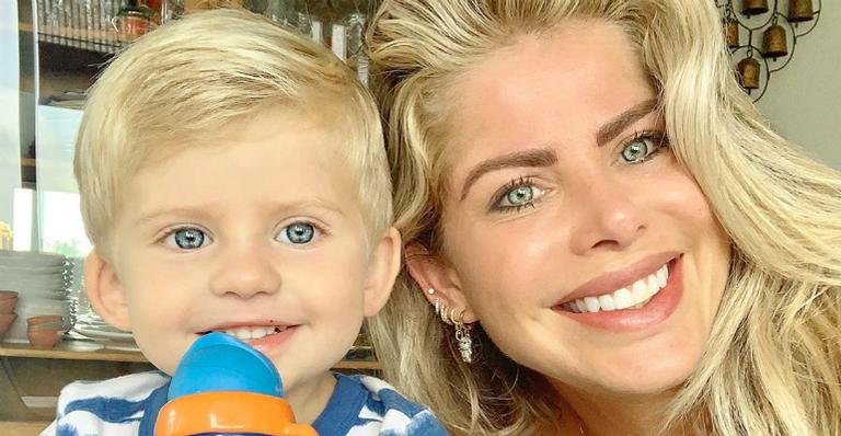 Karina Bacchi deseja bom dia para seguidores e explode fofurômetro ao lado de Enrico Bacchi