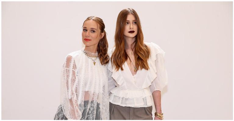 Marina Ruy Barbosa e Mariana Ximenes vão a evento em SP e posam juntas