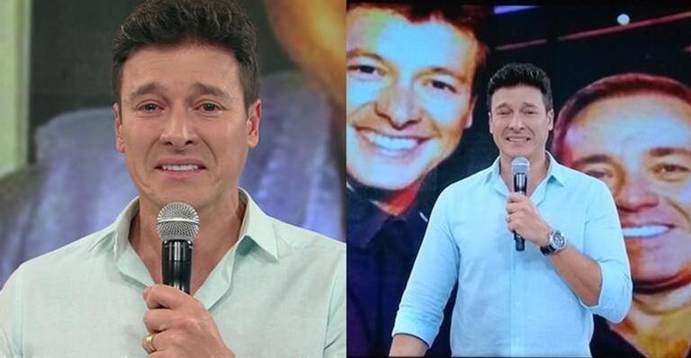 Rodrigo Faro encerra em prantos a homenagem para Gugu Liberato: ”Sem você não estaria nesse palco”
