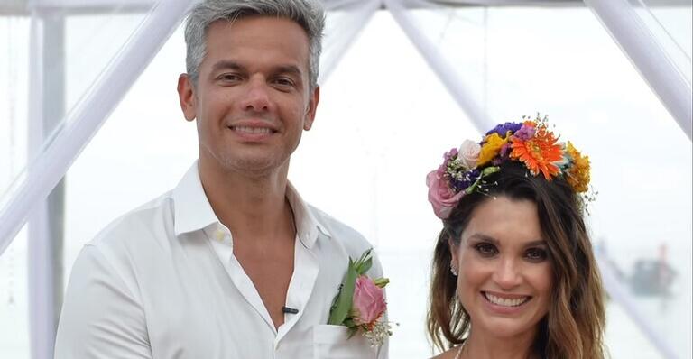 Flávia Alessandra e Otaviano Costa relembram terceiro casamento