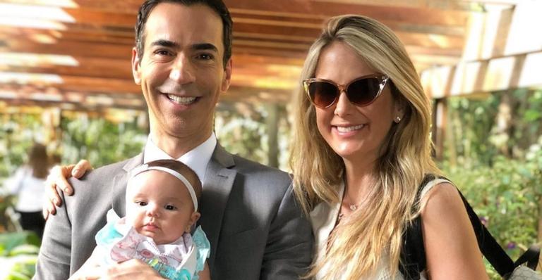 César Tralli comemora 2 anos de casado com Ticiane Pinheiro com foto fofíssima ao lado de Manuella