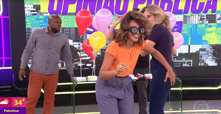 Sheron Menezzes apalpa bumbum de Fernanda Gentil ao vivo no ‘Se Joga’