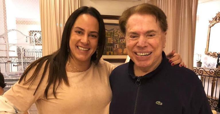 Ao lado de Silvio Santos, Silvia Abravanel surge em foto de seu casamento