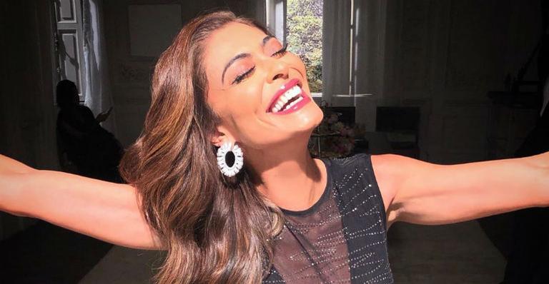 Juliana Paes arranca suspiros dos seguidores ao postar foto vestindo lingerie de renda: ”Sextou”
