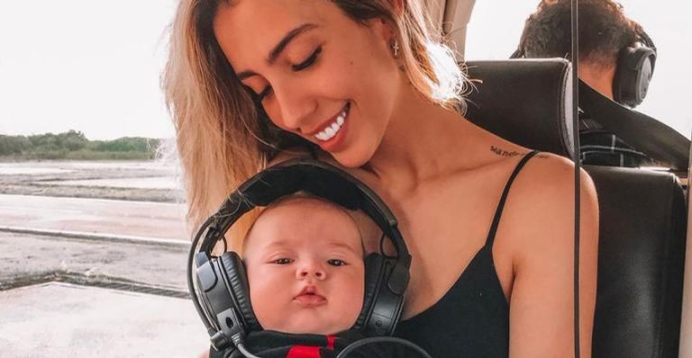 Gabi Brandt se derrete por Davi ao compartilhar clique fofo do herdeiro: ”Amor da minha vida”