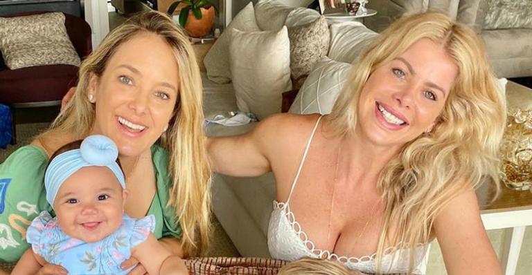 Karina Bacchi visita Ticiane Pinheiro com Enrico e encanta web
