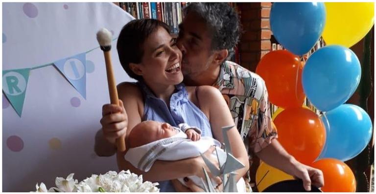 Leticia Colin celebra 1 mês do filho, Uri: ”Tivemos a festa mais linda pro nosso amor”